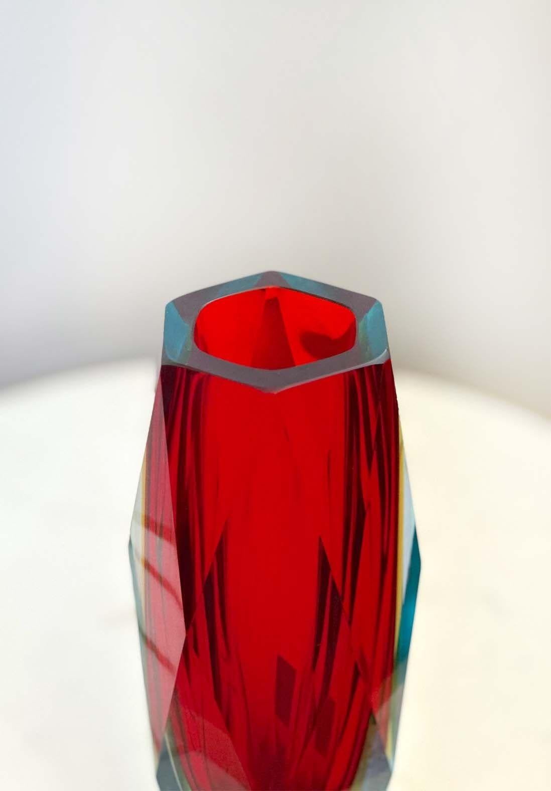 Mid-20th Century Vintage Italian Murano Glass Vase, c. 1960's For Sale