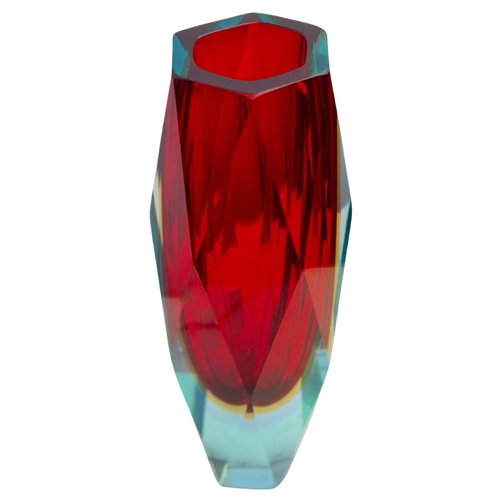 Vintage Italian Glass Murano-Vase, um 1960