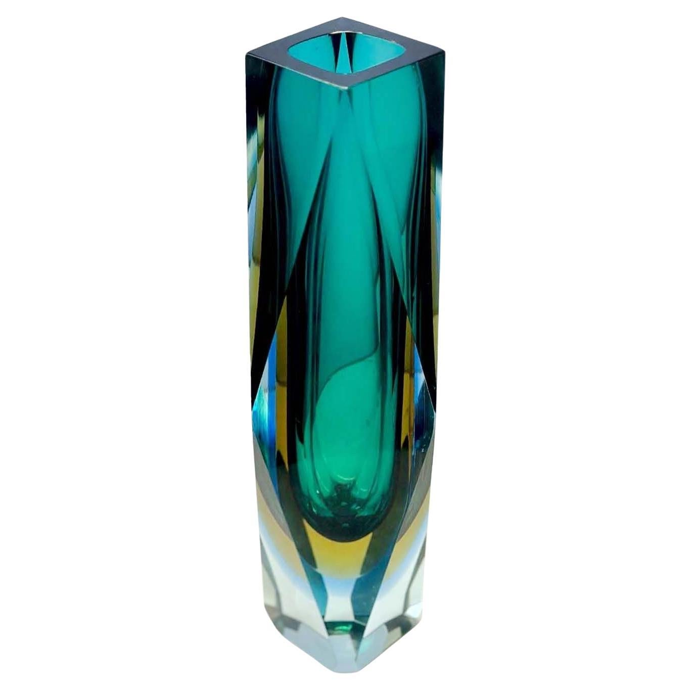 Vintage Italian Murano Glass Vase, c. 1960's For Sale