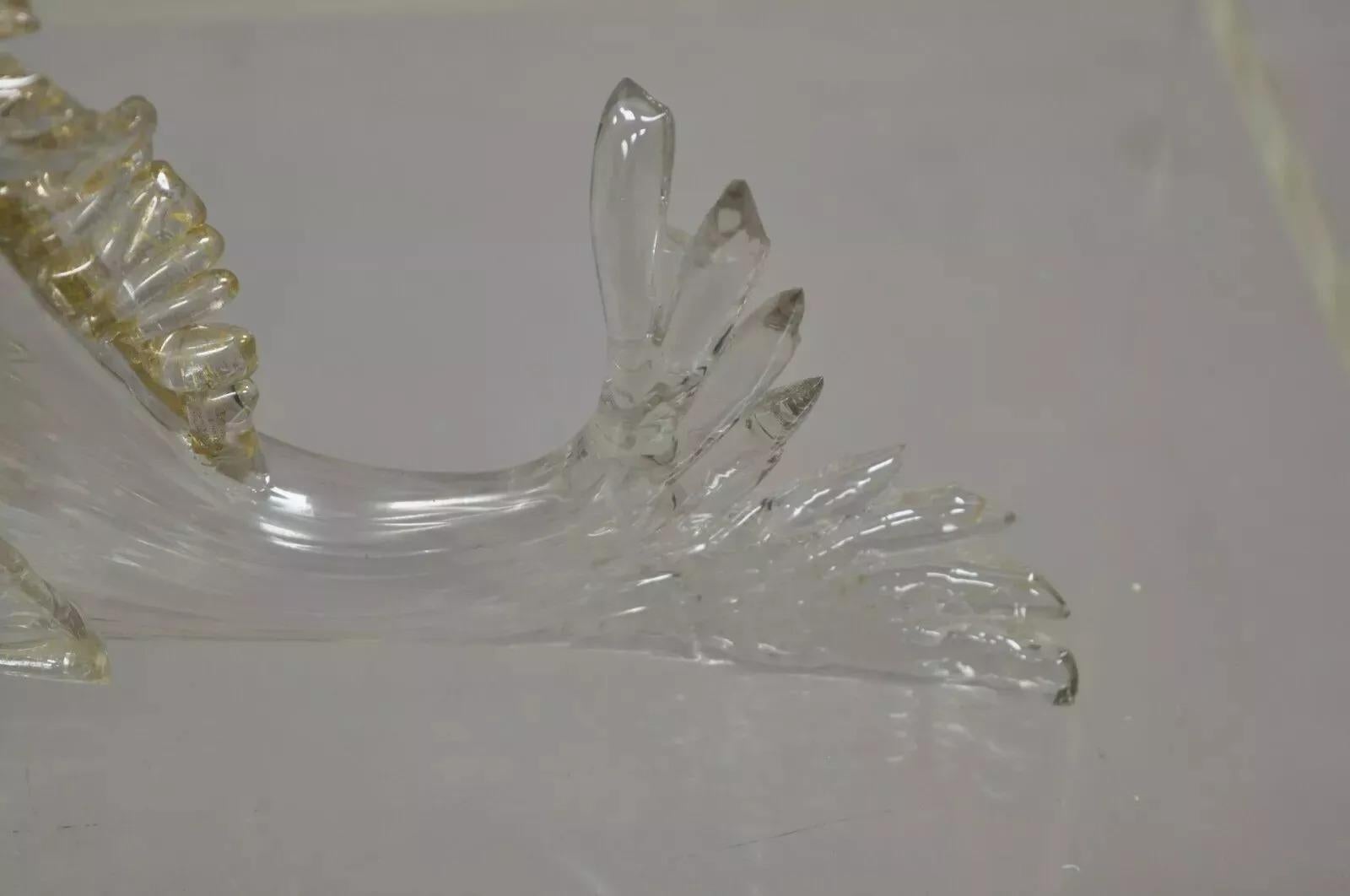 Vintage Italian Glass Murano mundgeblasen Gold Fleck 12