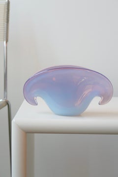 Vintage Italian Murano Purple Shell Glass Bowl