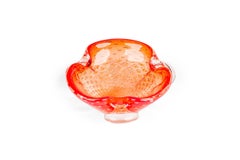Vintage Italian Murano style Orange Glass Bowl