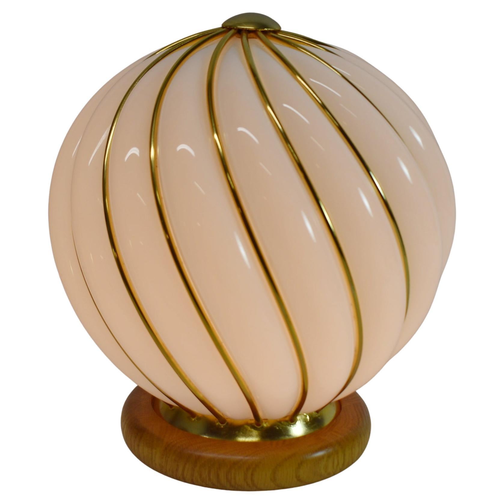 Cage en laiton et verre de Murano tourbillonnant vintage d'Adolf Loos pour VeArt, Italie en vente