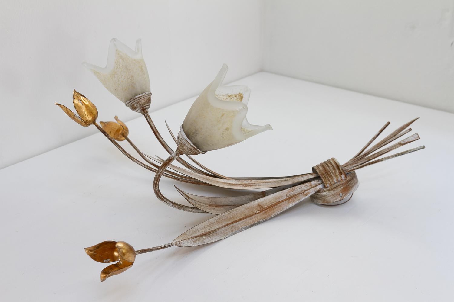 Italienischer Murano-Wandleuchter, 1980er Jahre. im Angebot 7