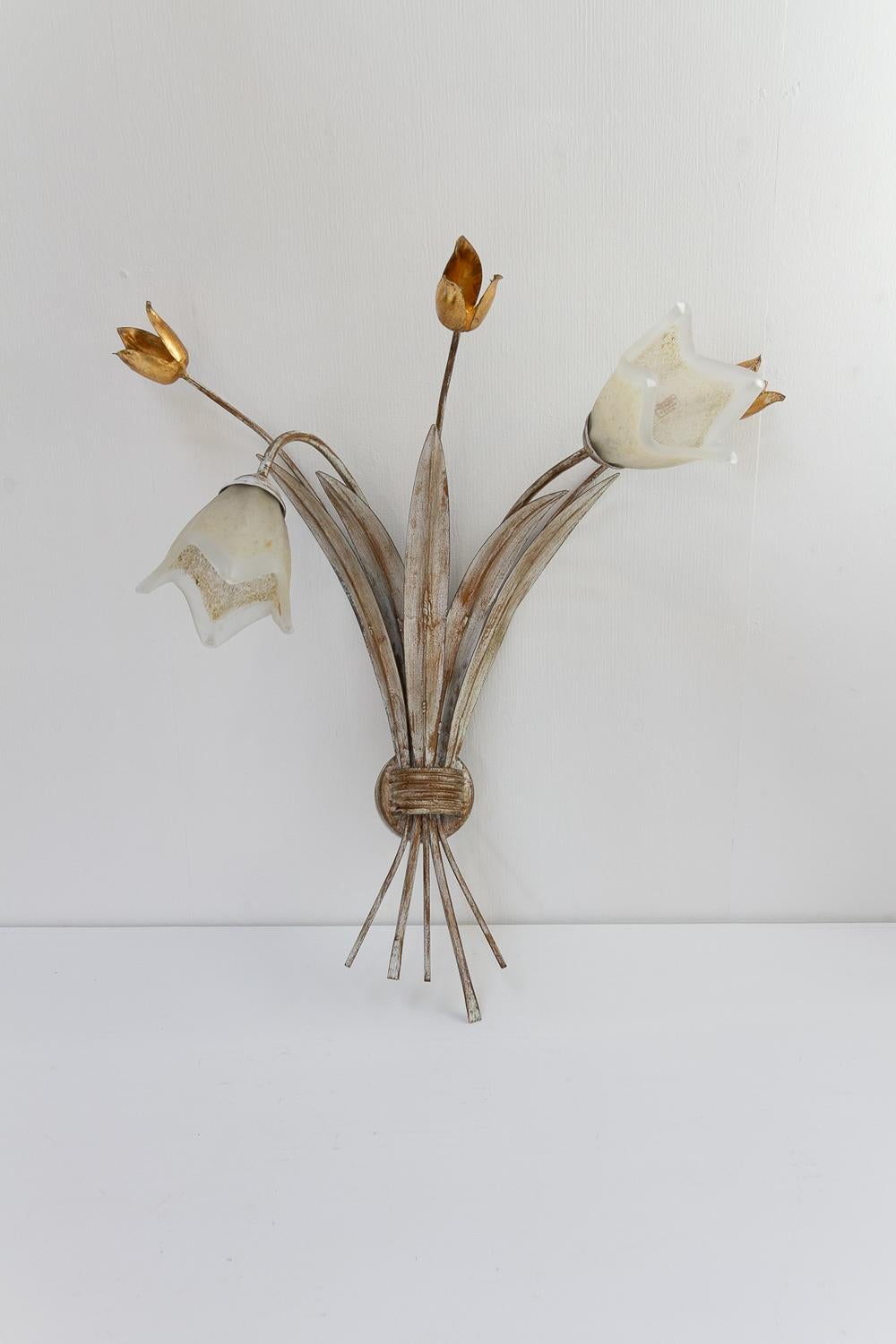 Italienischer Murano-Wandleuchter, 1980er Jahre. im Angebot 1