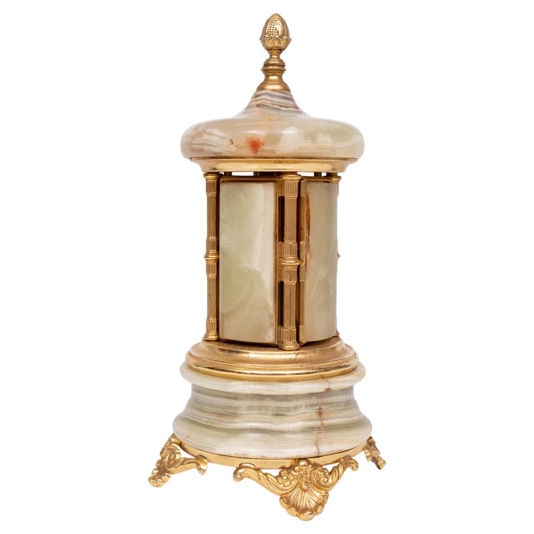 italian music box cigarette holder Vintage Italian Music Box Cigarette Carousel Onyx and Brass 1960s at 1stDibs