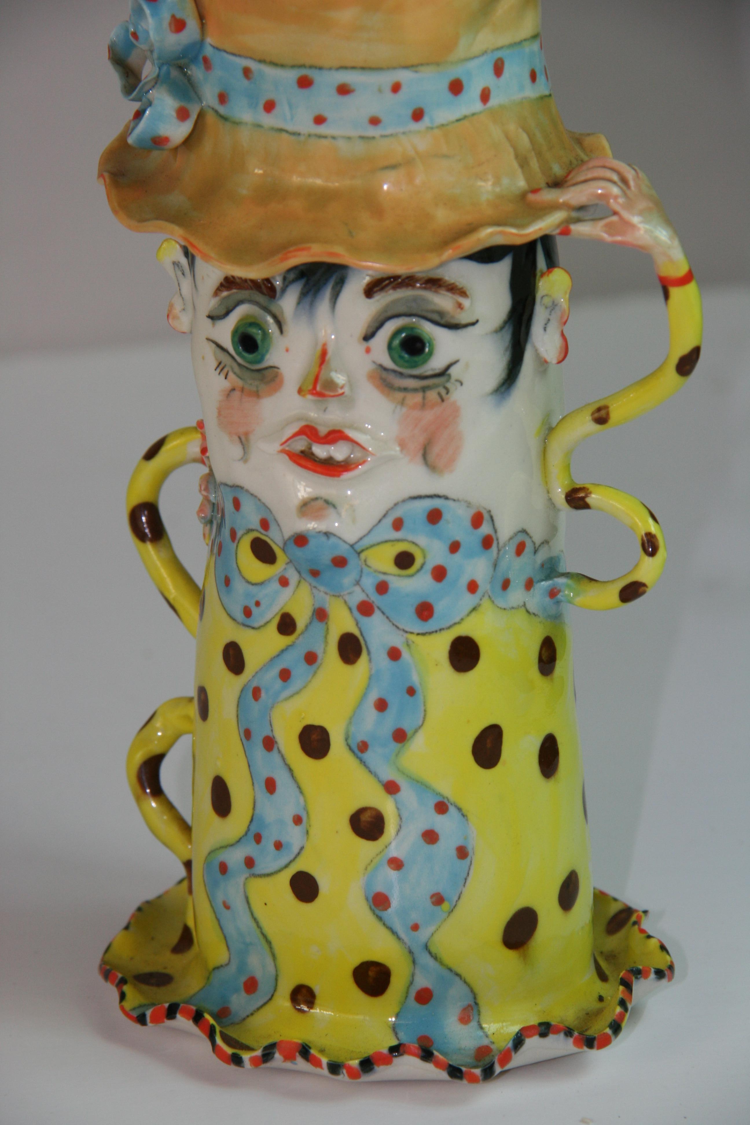 Fatto a mano Vaso in ceramica napoletana d'epoca 