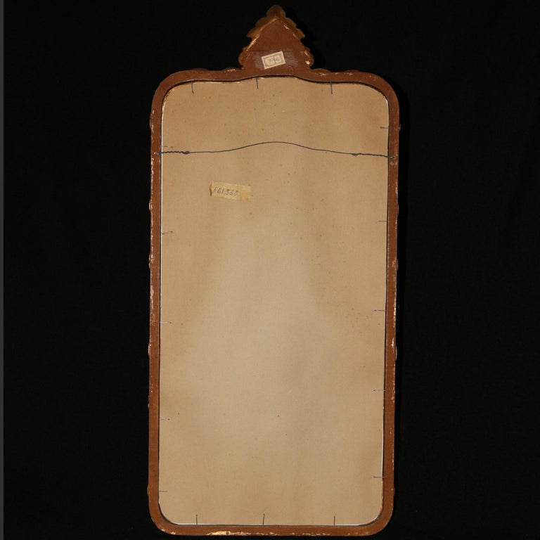 Vintage Italian Neapolitan Giltwood and White Washed Dressing Wall