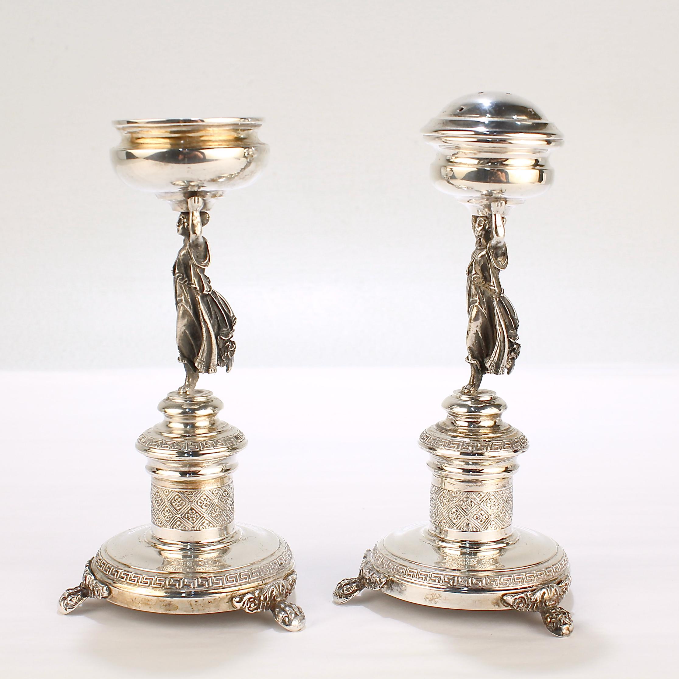 vintage ball salt and pepper shakers