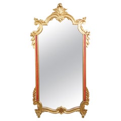 Vintage Italian Neoclassical Gold Gilt Baroque Rococo Wall Vanity Mirror