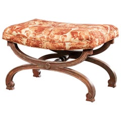 Vintage Italian Neoclassical Painted Bench, circa 1940