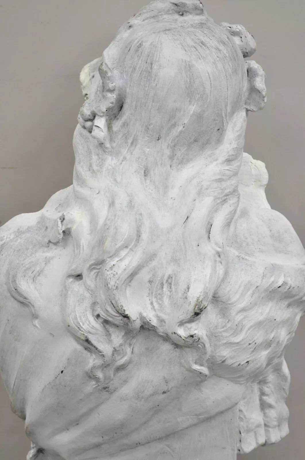 Statue d'automne 58 pouces de style néoclassique italien en fibre de verre féminin Herm Autumn en vente 2