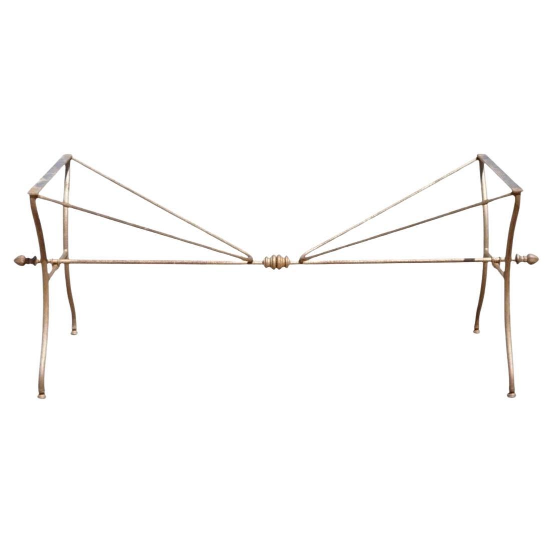 Base de mesa de comedor francesa de hierro de estilo neoclásico italiano vintage