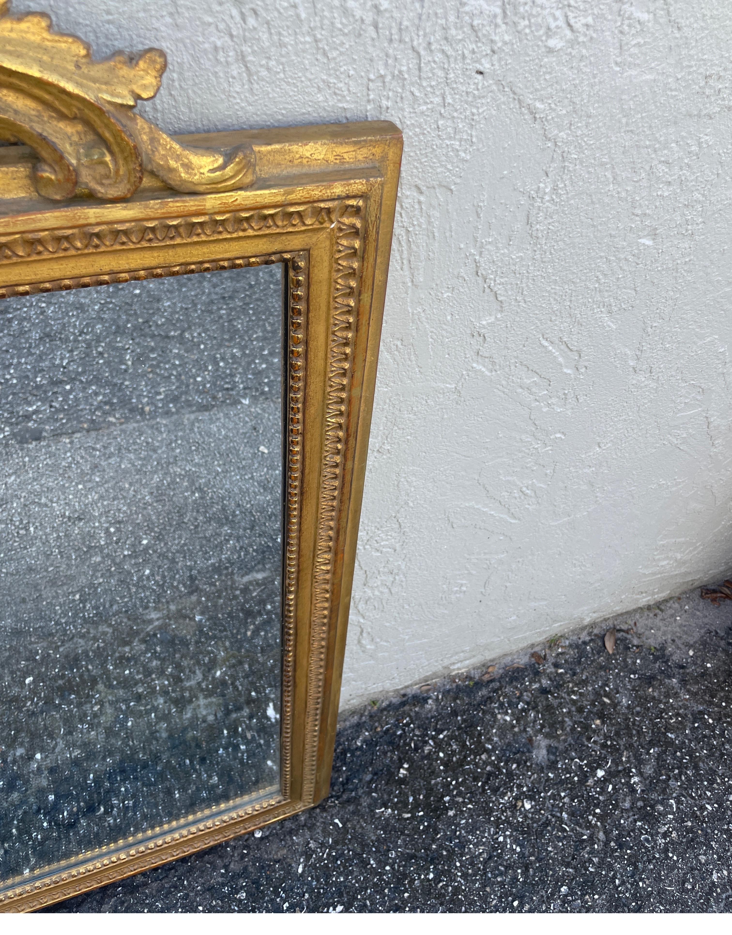 20th Century Vintage Italian Neoclassical Style Mirror by Borghese For Sale