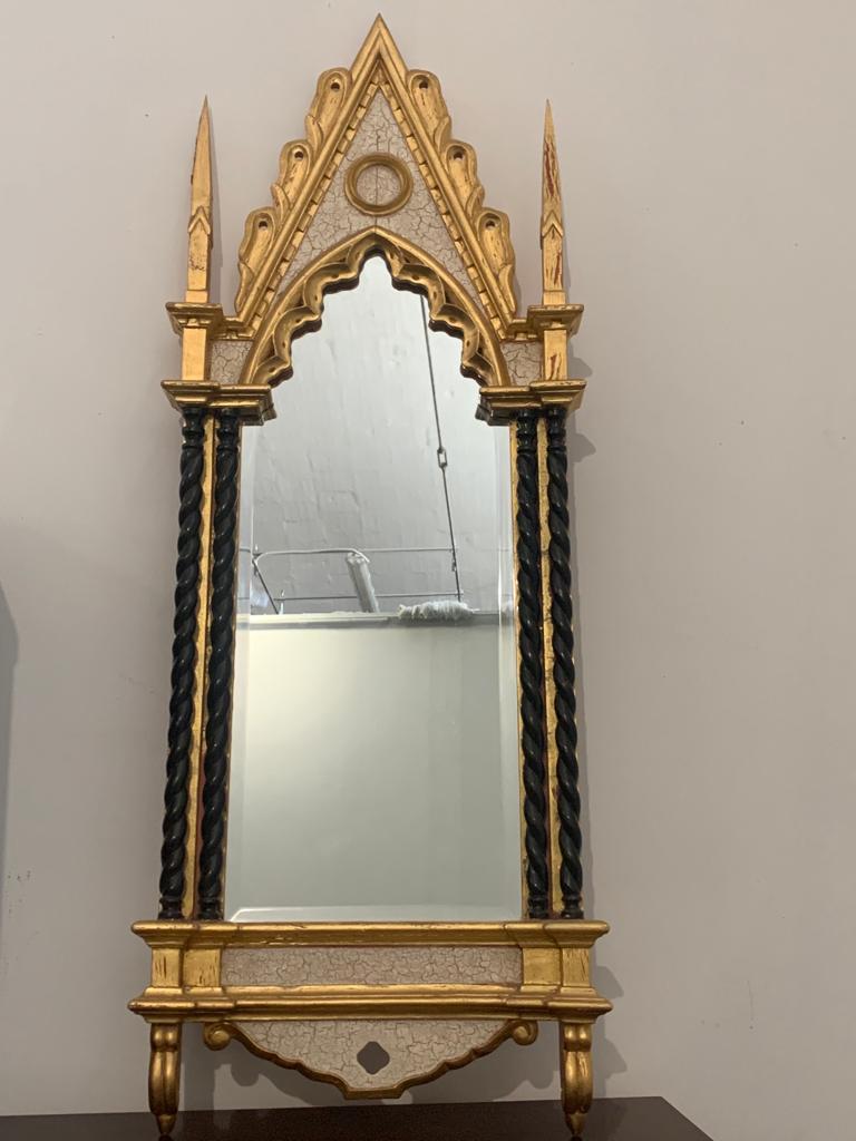 Vintage Italian Neogothic Mirror, 1970s For Sale 7