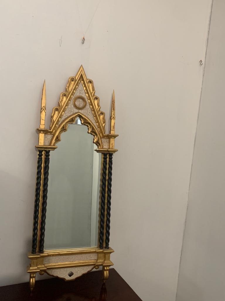 Vintage Italian Neogothic Mirror, 1970s For Sale 12