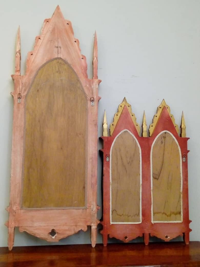 Vintage Italian Neogothic Mirror, 1970s For Sale 14