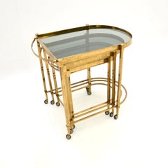 Nido de Mesas Italiano Vintage en Latón