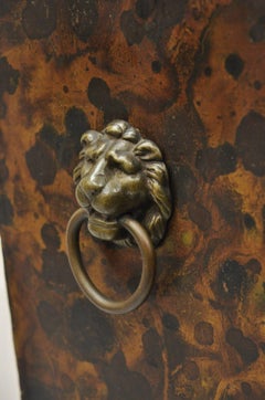 Italienischer Vintage-Wasserbehälter mit Löwengriffen, Öltropfen und Schildpatt, Schildpatt bemalt, Vintage