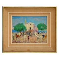 Vintage Italian Oil Painting by Mario Cortiello