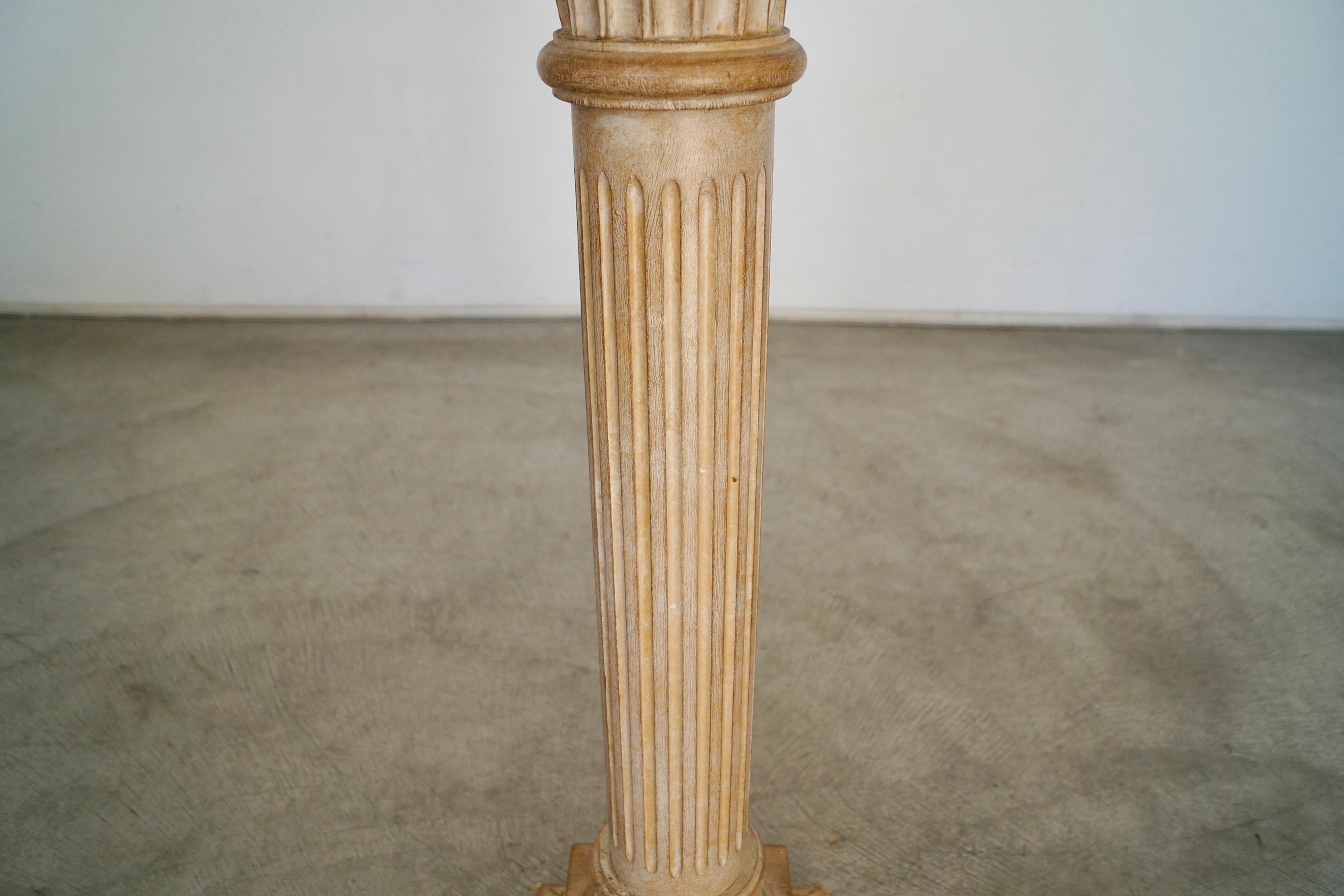 Vintage Italian Old World Neoclassical Column Pedestal Stand For Sale 6