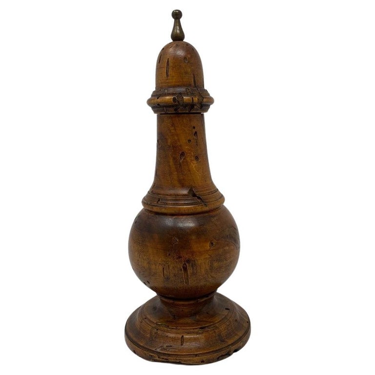 Vintage Italian Olive Wood Pepper Mill by Saks Fifth Avenue Made in