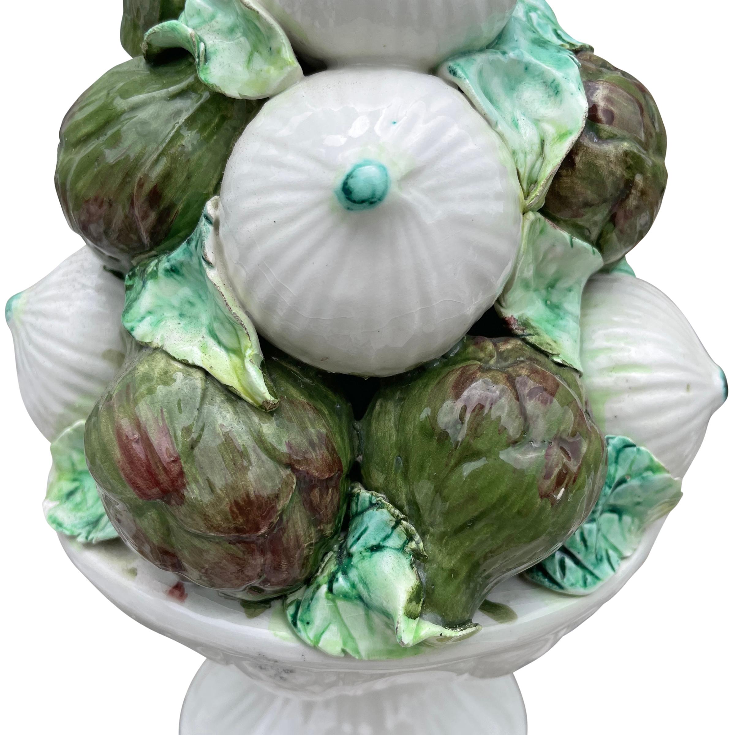 20th Century Vintage Italian Onion and Artichoke Finial Topiary For Sale
