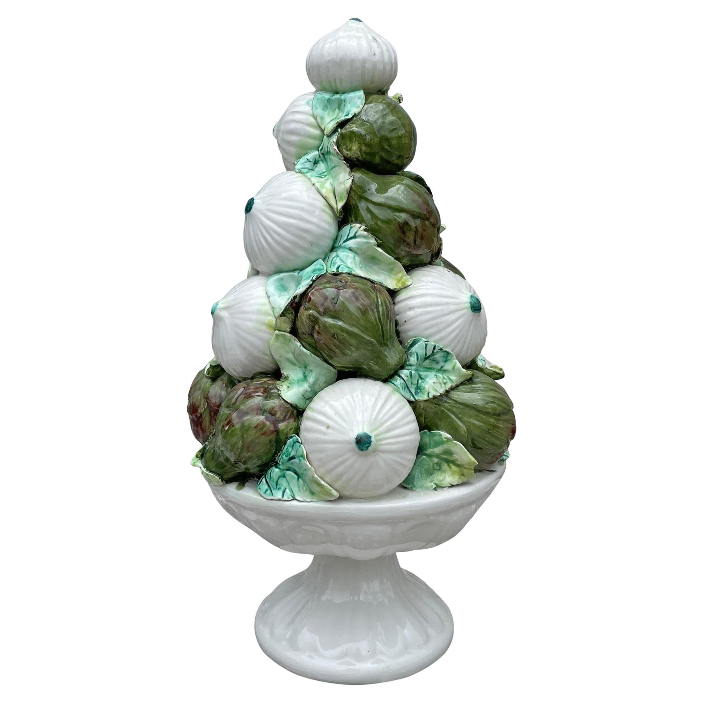 Vintage Italian Onion and Artichoke Finial Topiary