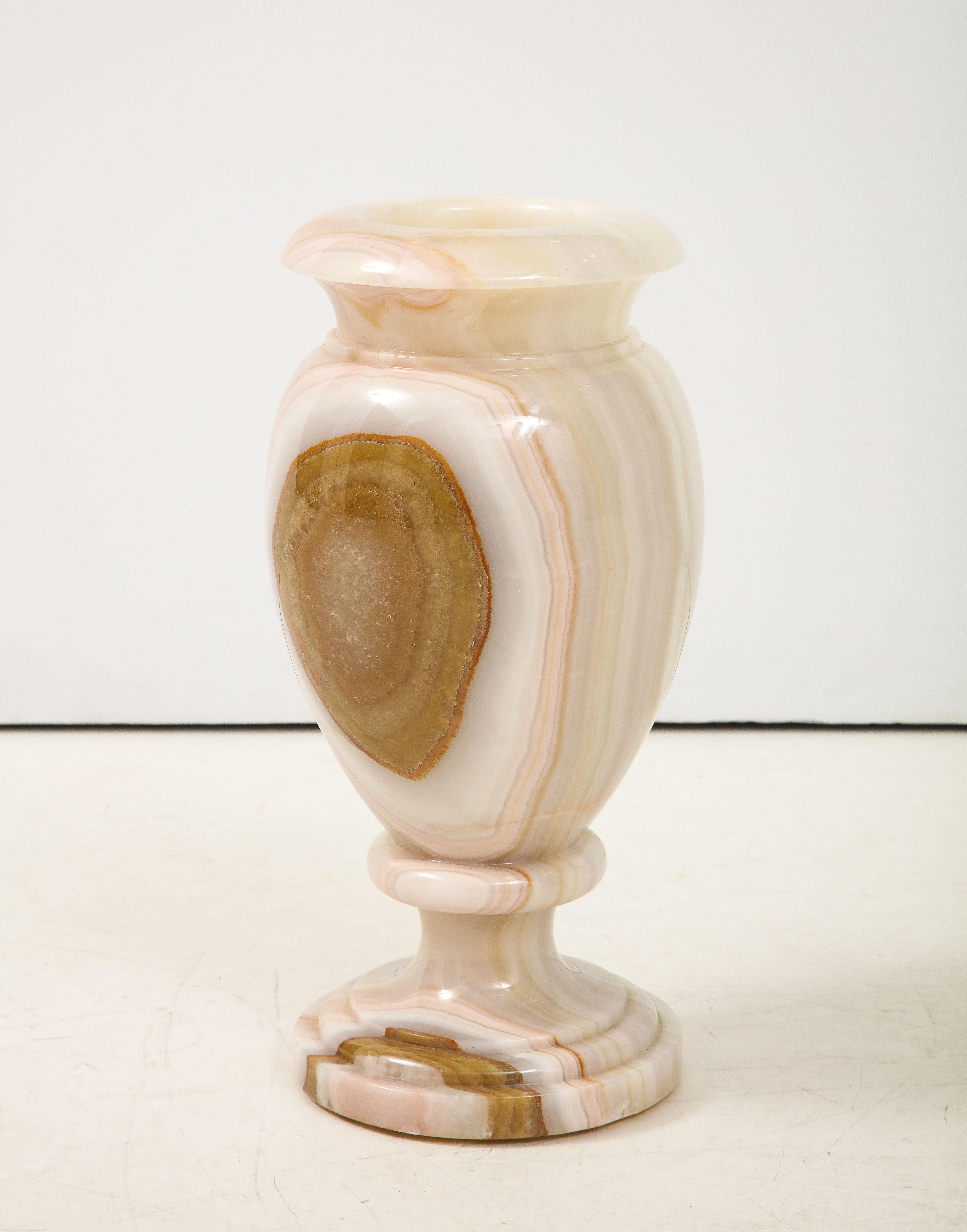 Vintage Italian Onyx Baluster Form Vase  For Sale 6