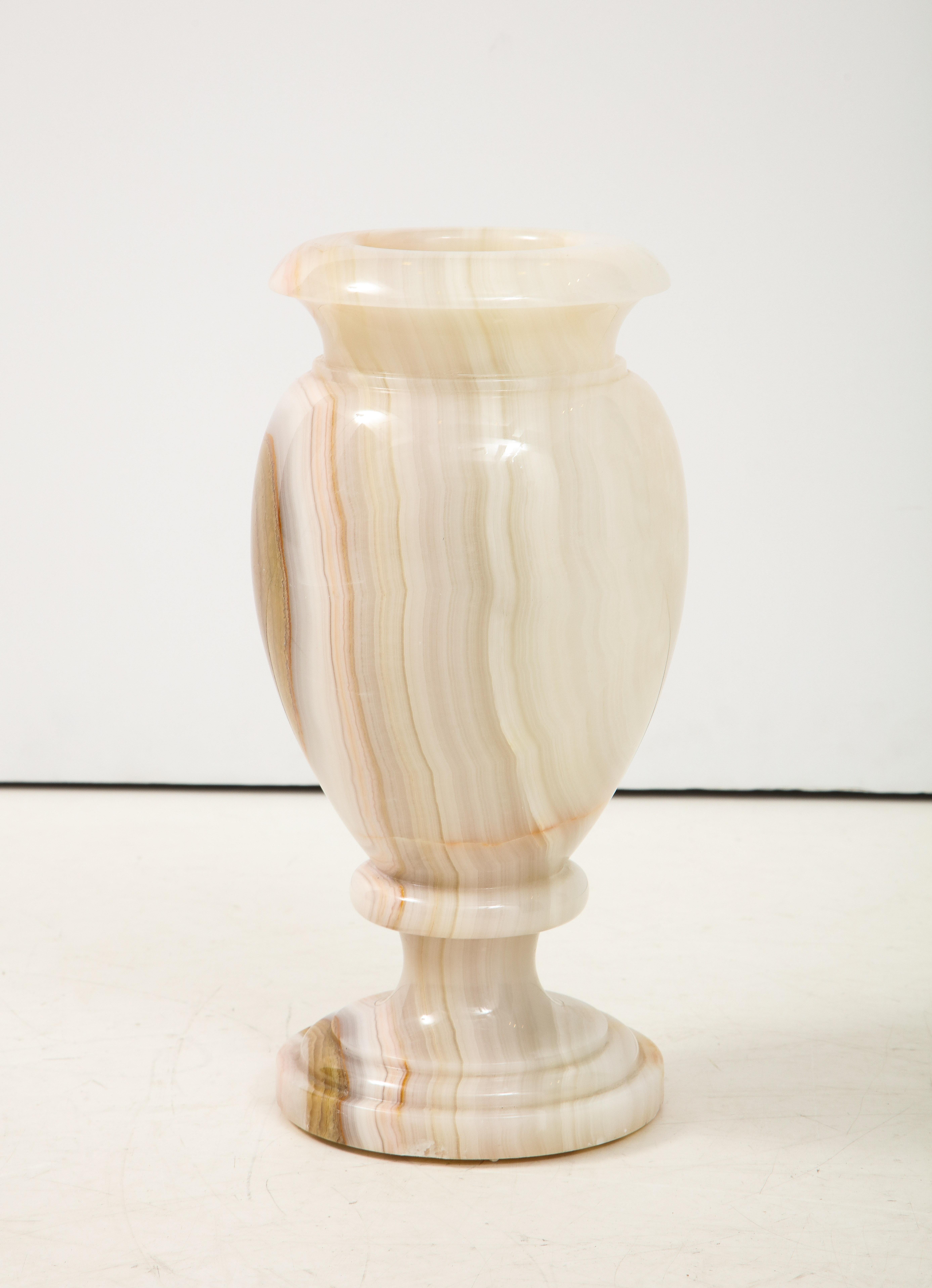 Vintage Italian Onyx Baluster Form Vase  For Sale 4