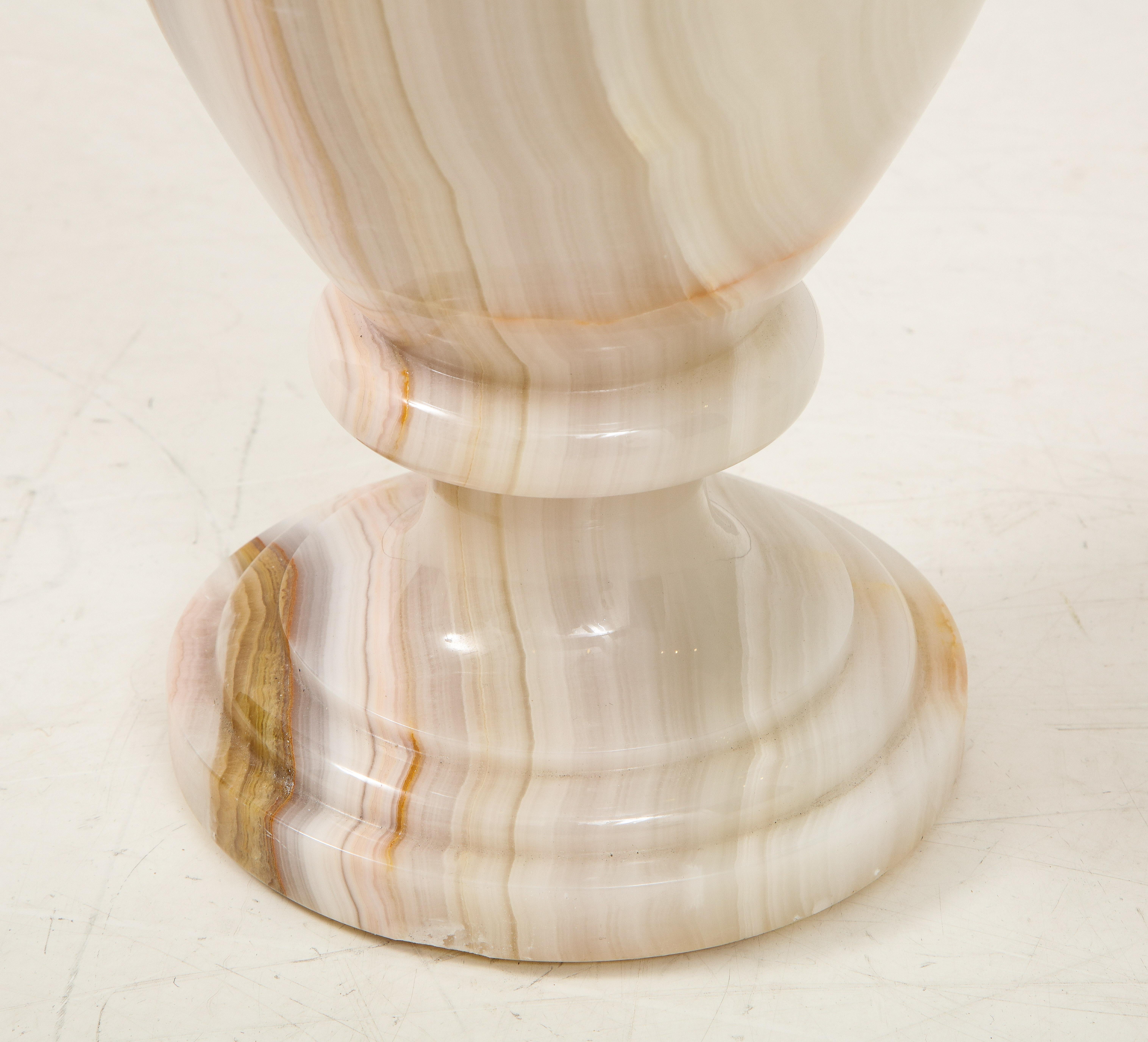 Vintage Italian Onyx Baluster Form Vase  For Sale 5