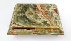 Vintage Italian Onyx Jewelry Box, Large Decorative Keepsake, 1960s