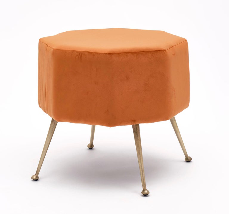 Vintage Italian Orange Stools For Sale at 1stDibs bright orange stool