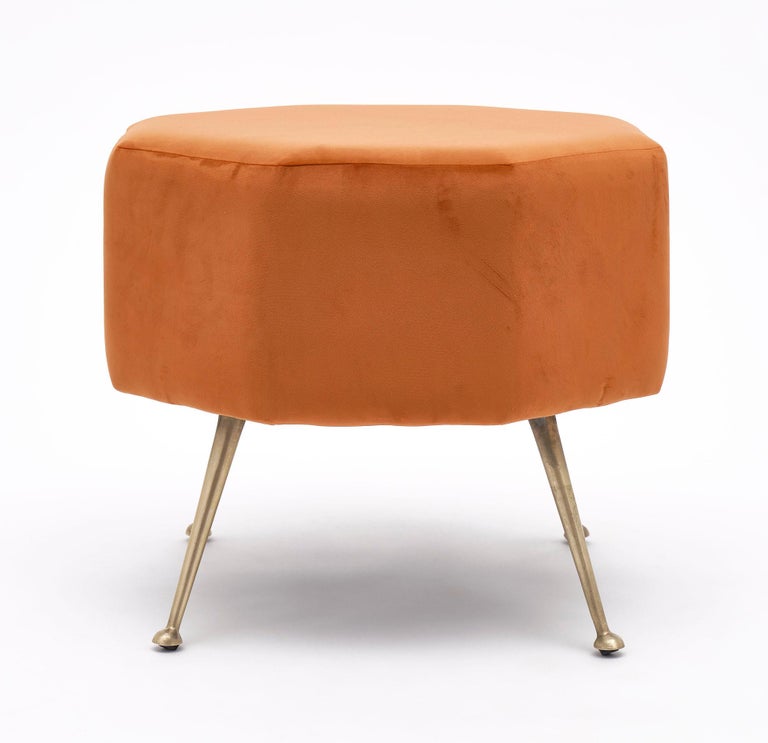 Vintage Italian Orange Stools For Sale at 1stDibs bright orange stool