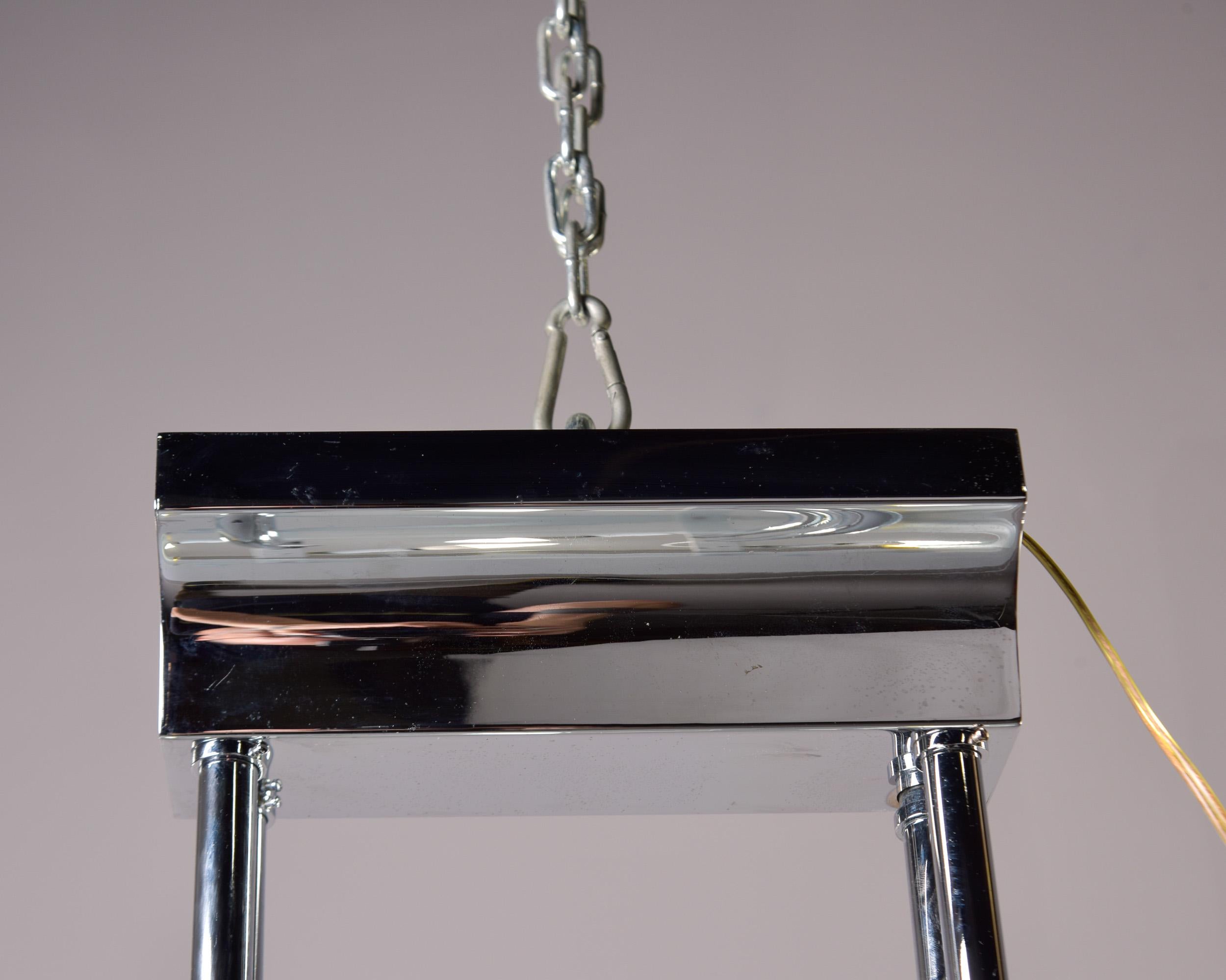 Lampada a sospensione ovale italiana vintage in stile Art Déco in vendita 5
