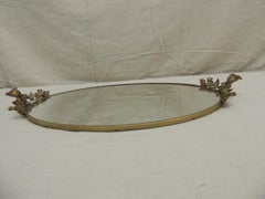 Vintage Italian Oval Brass Vanity Tray
