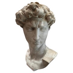 Vintage Italian Oversize " David" Plaster Sculpture 1970s