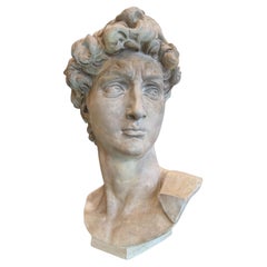 Vintage Italian Oversize " David" Plaster Sculpture 1970s