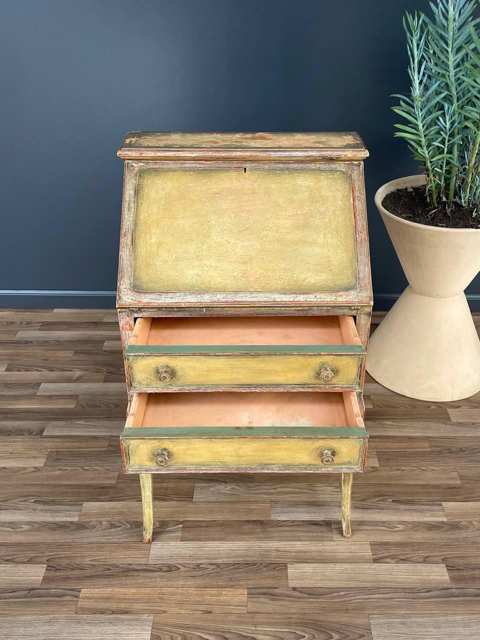 Italienischer lackierter Klappschreibtisch im Vintage-Look (Sonstiges) im Angebot