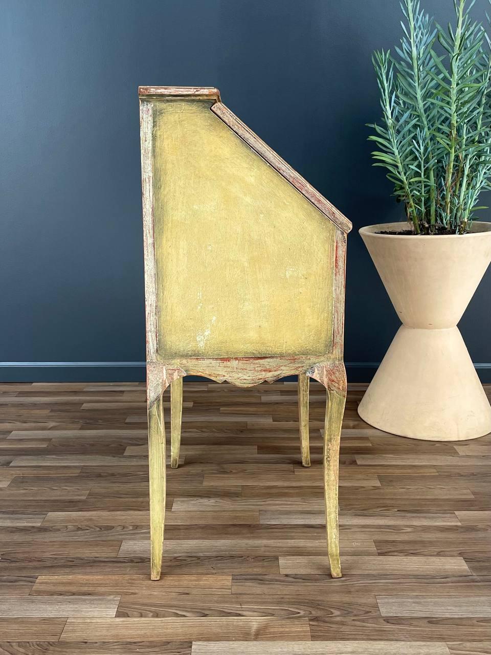 Italienischer lackierter Klappschreibtisch im Vintage-Look im Angebot 2