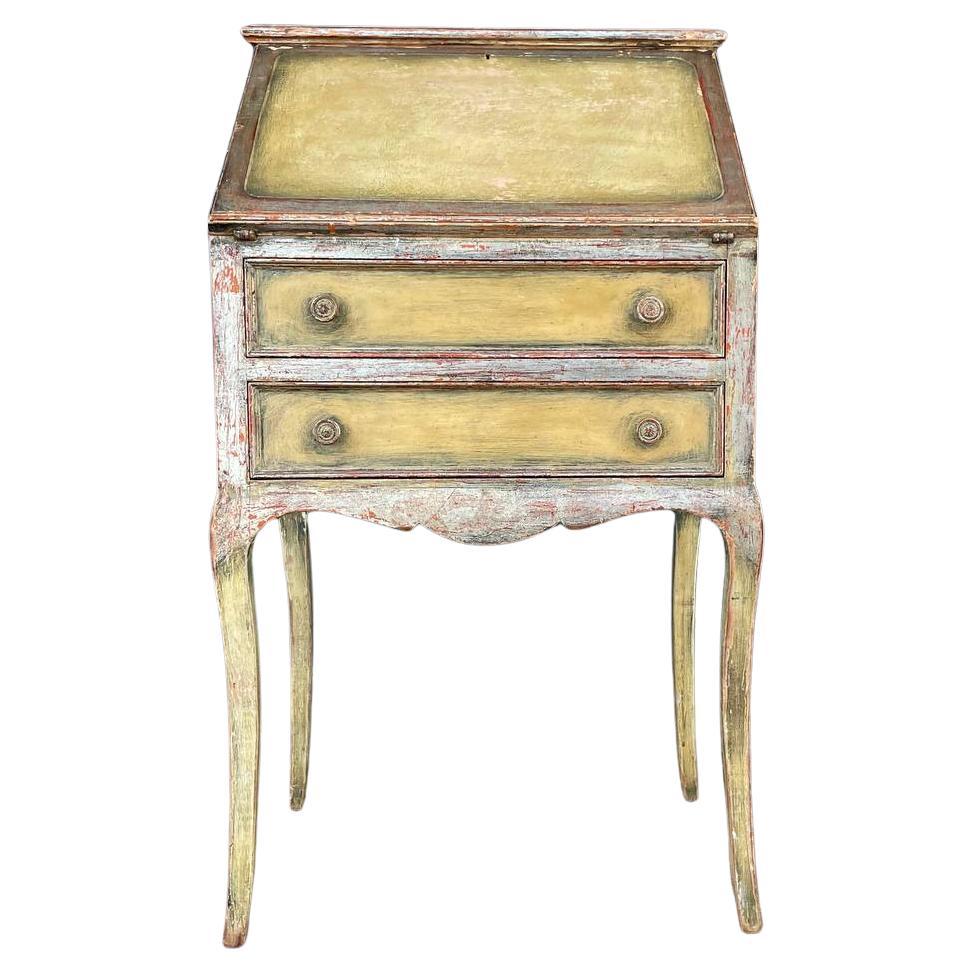 Vintage Italian Painted Drop-Leaf Desk