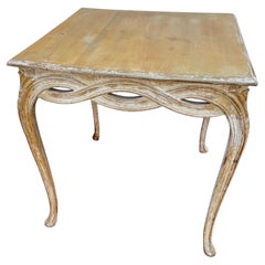 Mesa de cocina cuadrada o de juego pintada a la italiana, circa años 50