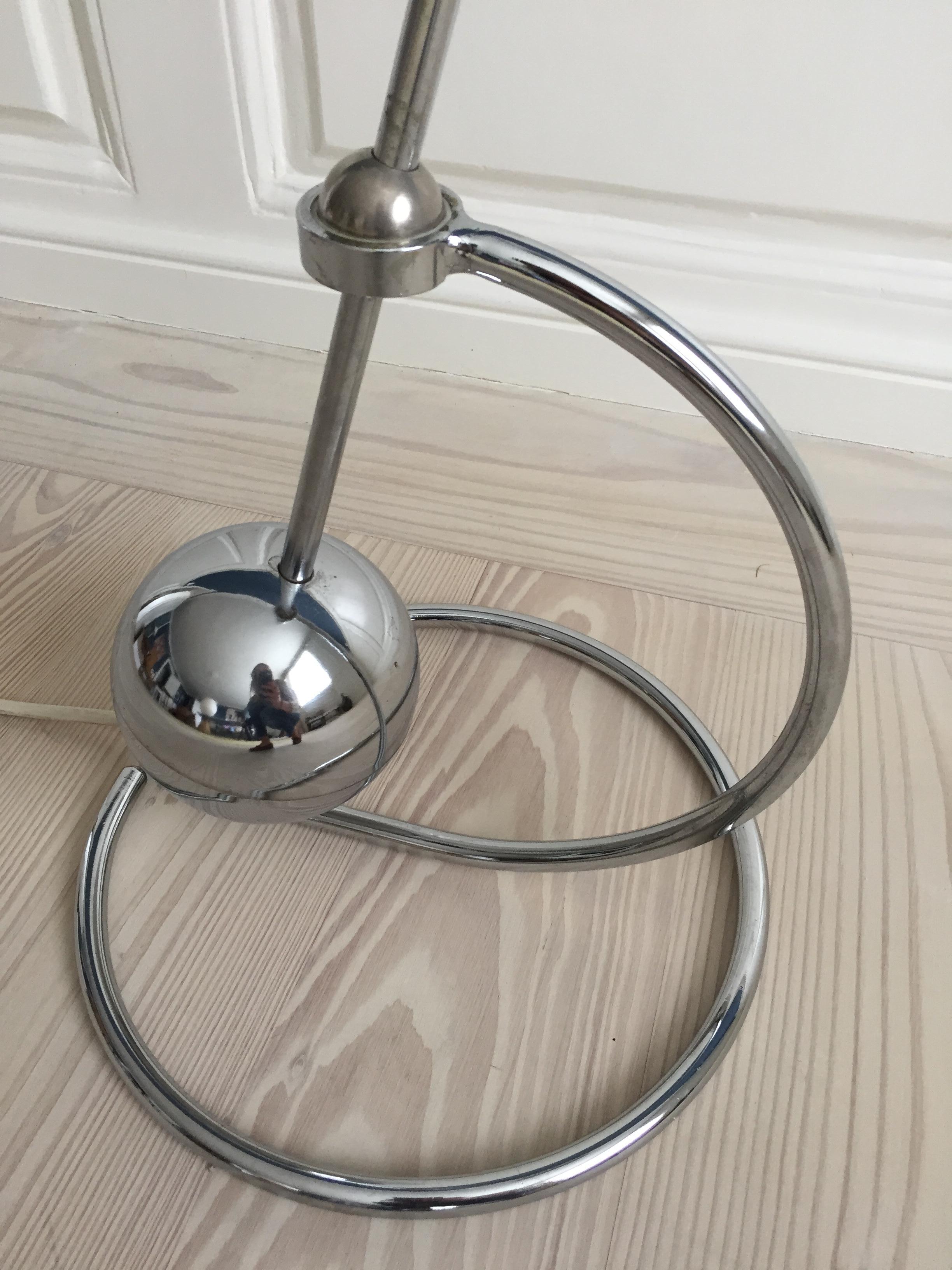 Late 20th Century Vintage Paolo Tilche Adjustable '3s' Floor Lamp in Chrome Metal, Italy 1970's