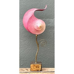 Vintage Italian Paper Nautilus Shell Lamp