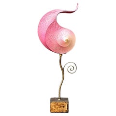 Vintage Italian Paper Nautilus Shell Lamp