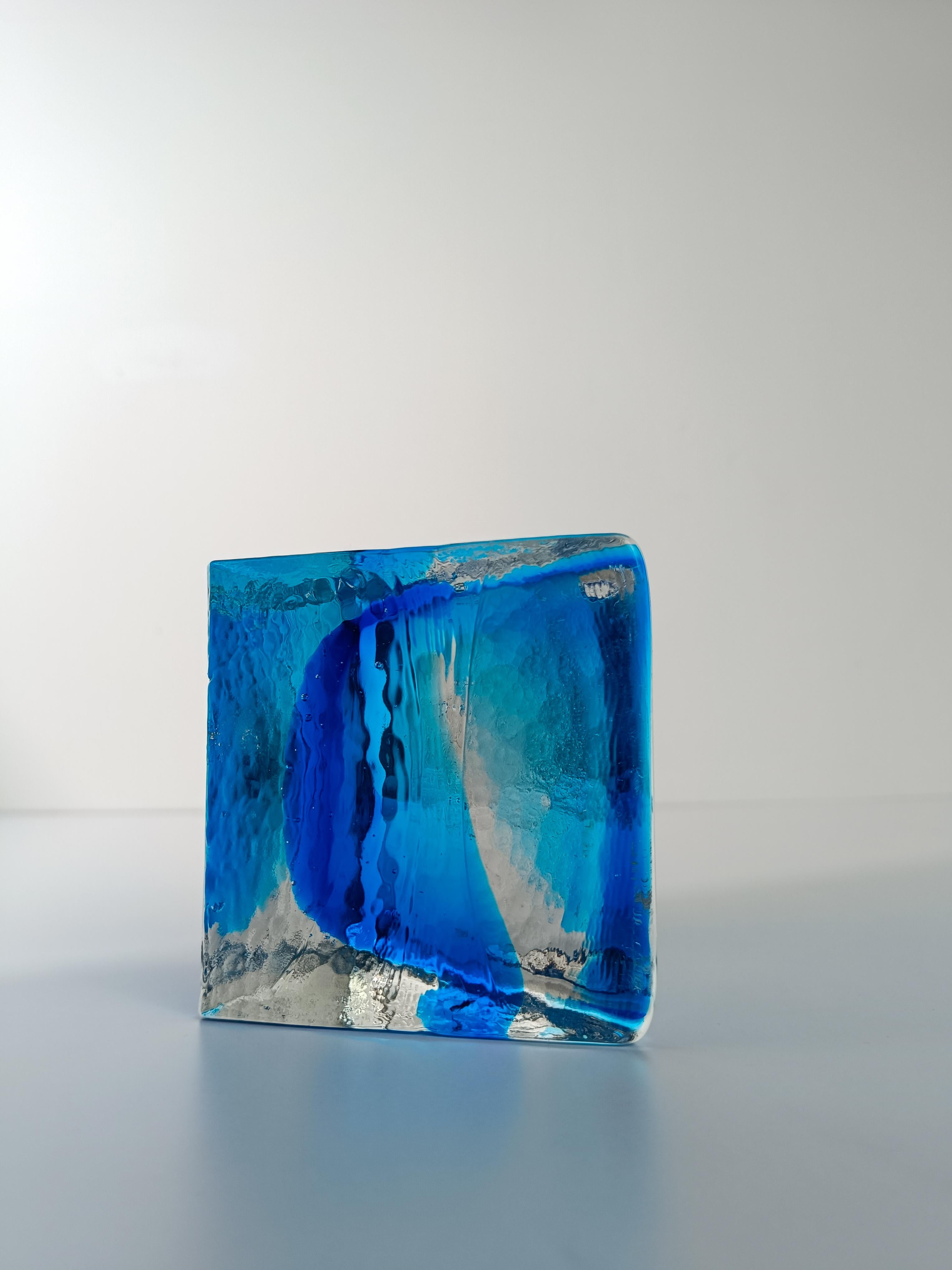 Vintage Italian Paperweight aus Murano-Glas im Stil von Barbini, 70er Jahre im Angebot 1