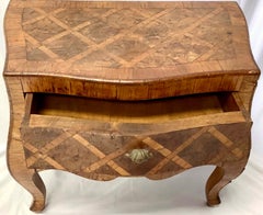 Vintage Italian Parquetry Miniature Bombe' Chest