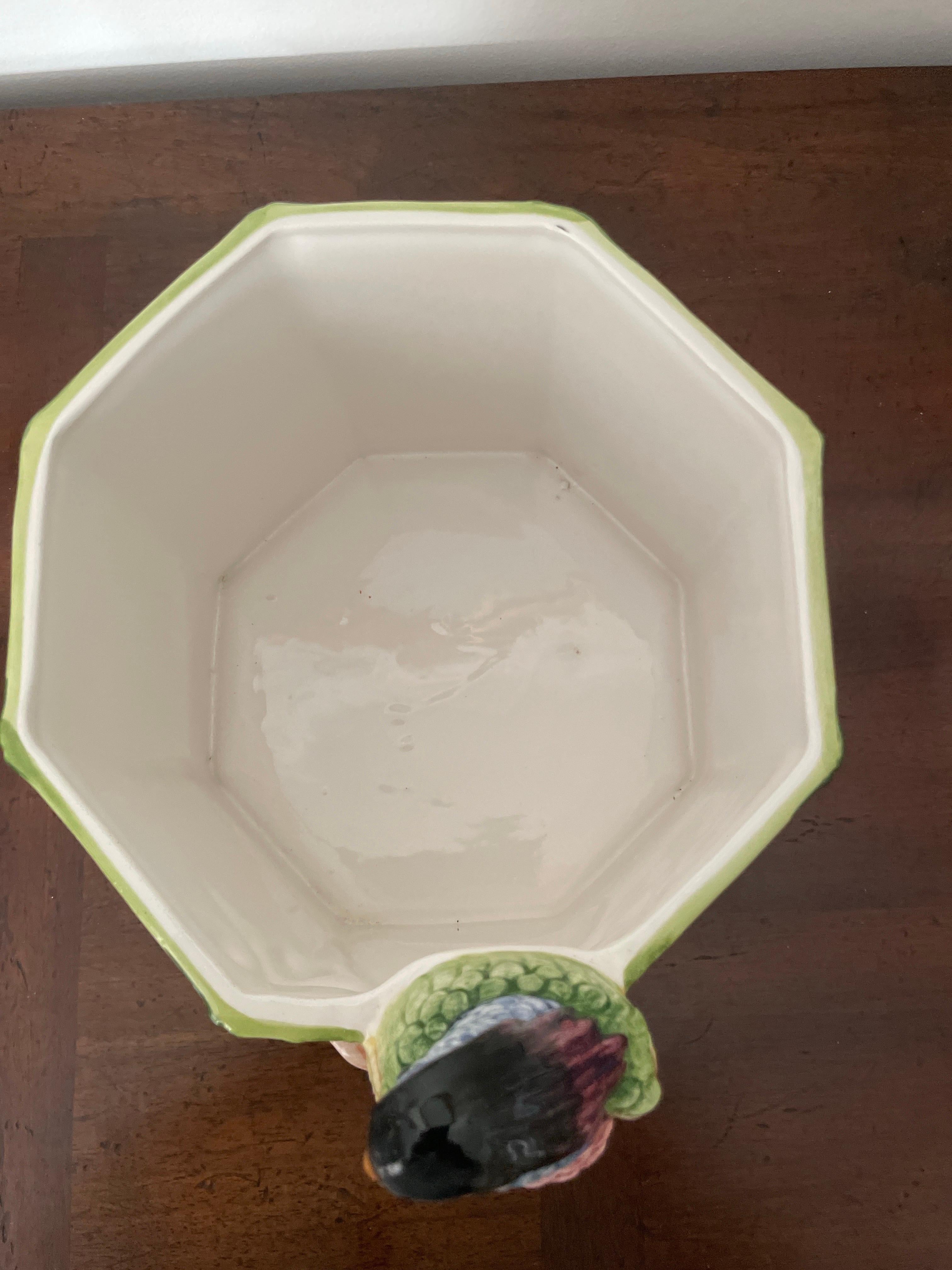 Vintage Italian Parrot Cache Pot For Sale 1