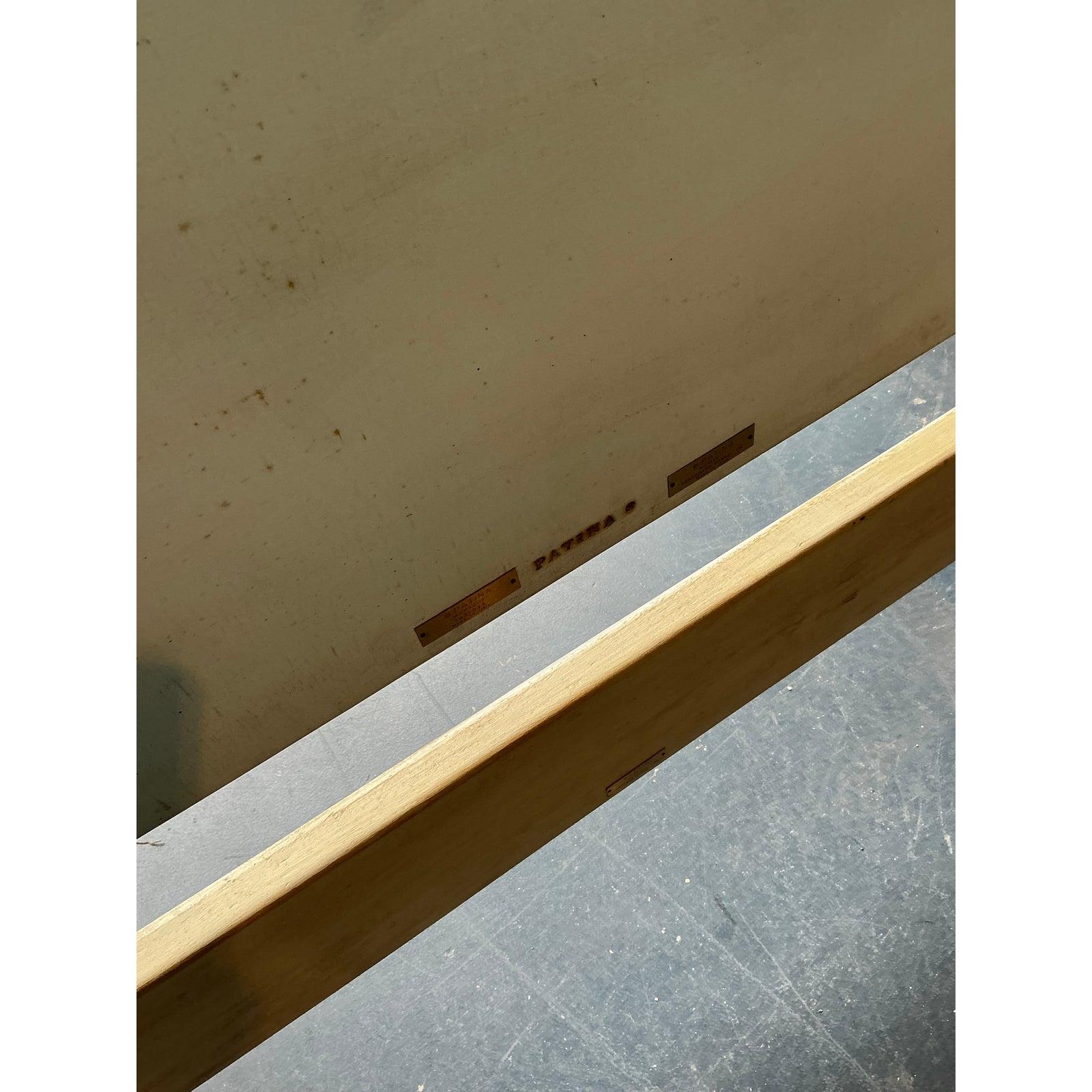 Vintage Italian Patina Turned Wood Poster Bed For Sale 1