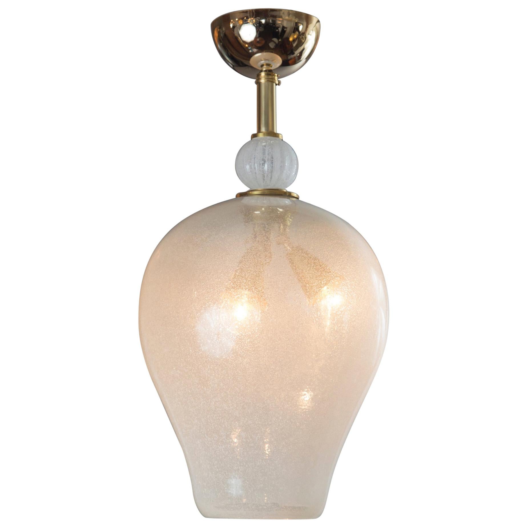 Vintage Italian Pear-Shaped Pendant Ceiling Light by Seguso For Sale